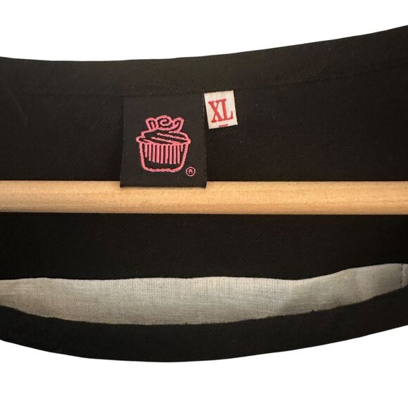 Cupcake International Black and Grey Distressed Cotton Long Sleeve Tunic Size XL - Picture 5 of 7